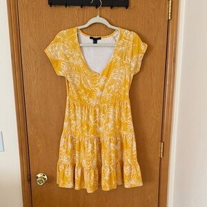Yellow Floral Women's Dress